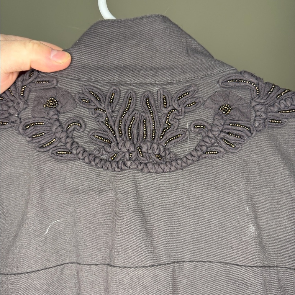 Love Sam Charcoal Embroidered Utility Jacket - Picture 3 of 6